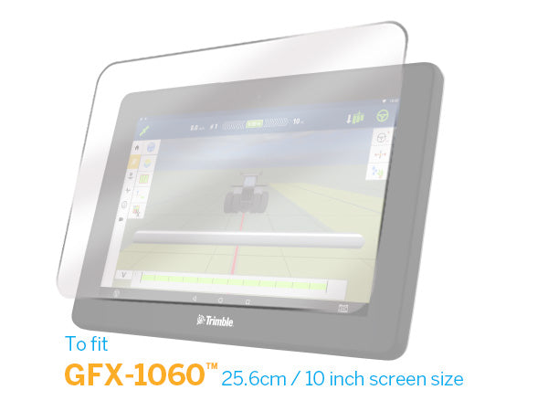 Trimble anti -glare screen protector. Anti-glare screen protector kit, GFX-1060 / XCN-1060. 129941 display screen protect GFX 750 GFX 1060 10 inch, 25.6 centimetre