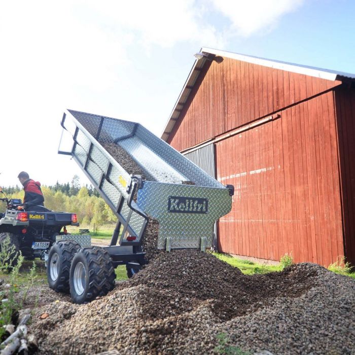 Kellfri Tipping trailer ATV 1,420 kg with electrical hydraulic tipper