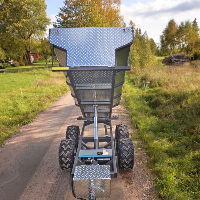 Kellfri Tipping trailer ATV 1,420 kg with electrical hydraulic tipper