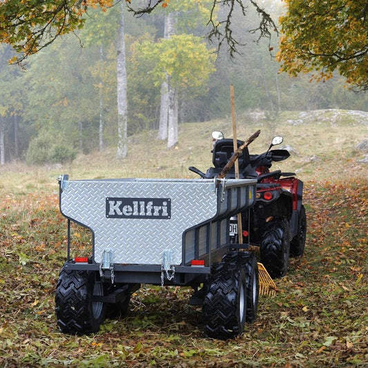 Kellfri Tipping trailer ATV 1,420 kg with electrical hydraulic tipper