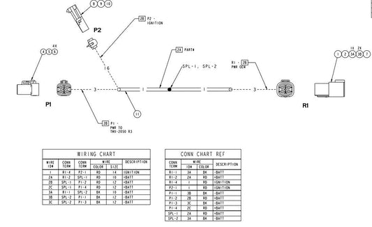 Cable TMX-2050 display to OEM power harness adapter